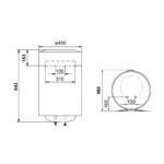 Ariston PRO1 R 50L dimenzije
