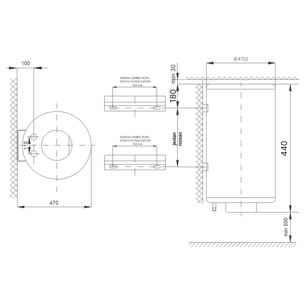 Inox prerada DOM 30 dimenzije