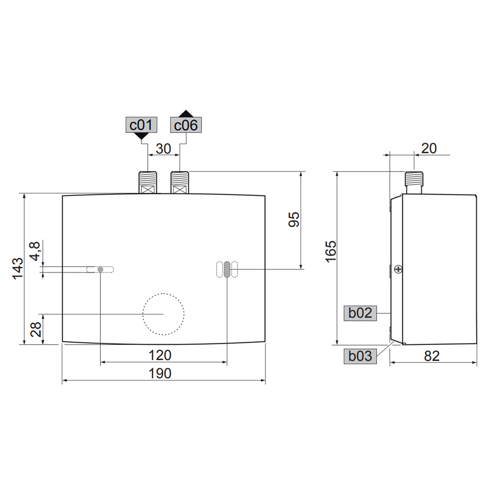 Stiebel Eltron EIL 6 Premium dimenzije Stiebel Eltron EIL 6 Premium dimenzije