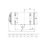 Termorad BTCR-50 HOR tehnicki crtez