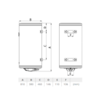 Termorad BT-50 Slim tehnicki crtez