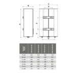 Electrolux EWH GLD EEC tehnicki crtez