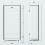 Ariston Velis Pro Dry Wi-Fi 80 tehnicki crtez