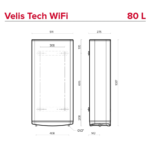 Ariston Velis Tech Wi-Fi 80 tehnicki crtez