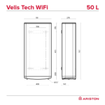 Ariston Velis Tech Wi-Fi tehnicki crtez